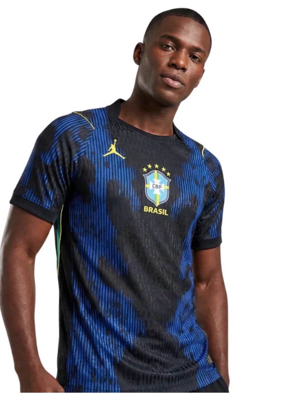 Nike Brasil Men's Black & Blue CBF Training Jersey